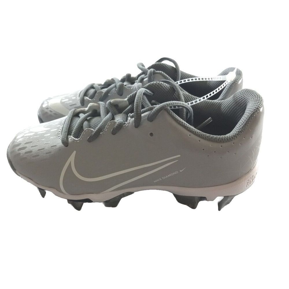NIKE Hyper Diamond‎ Cleats 3.5 Youth Silver Gray CZ5919-012 Fastflex Softball